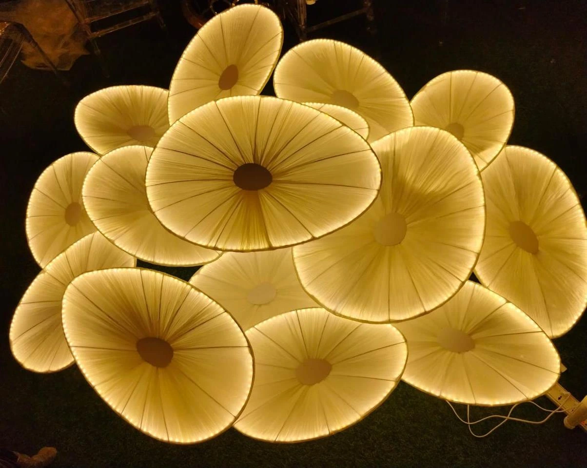 LED Lotus Mushroom Wall Chandelier Set of 14(B3M3S5) 3C